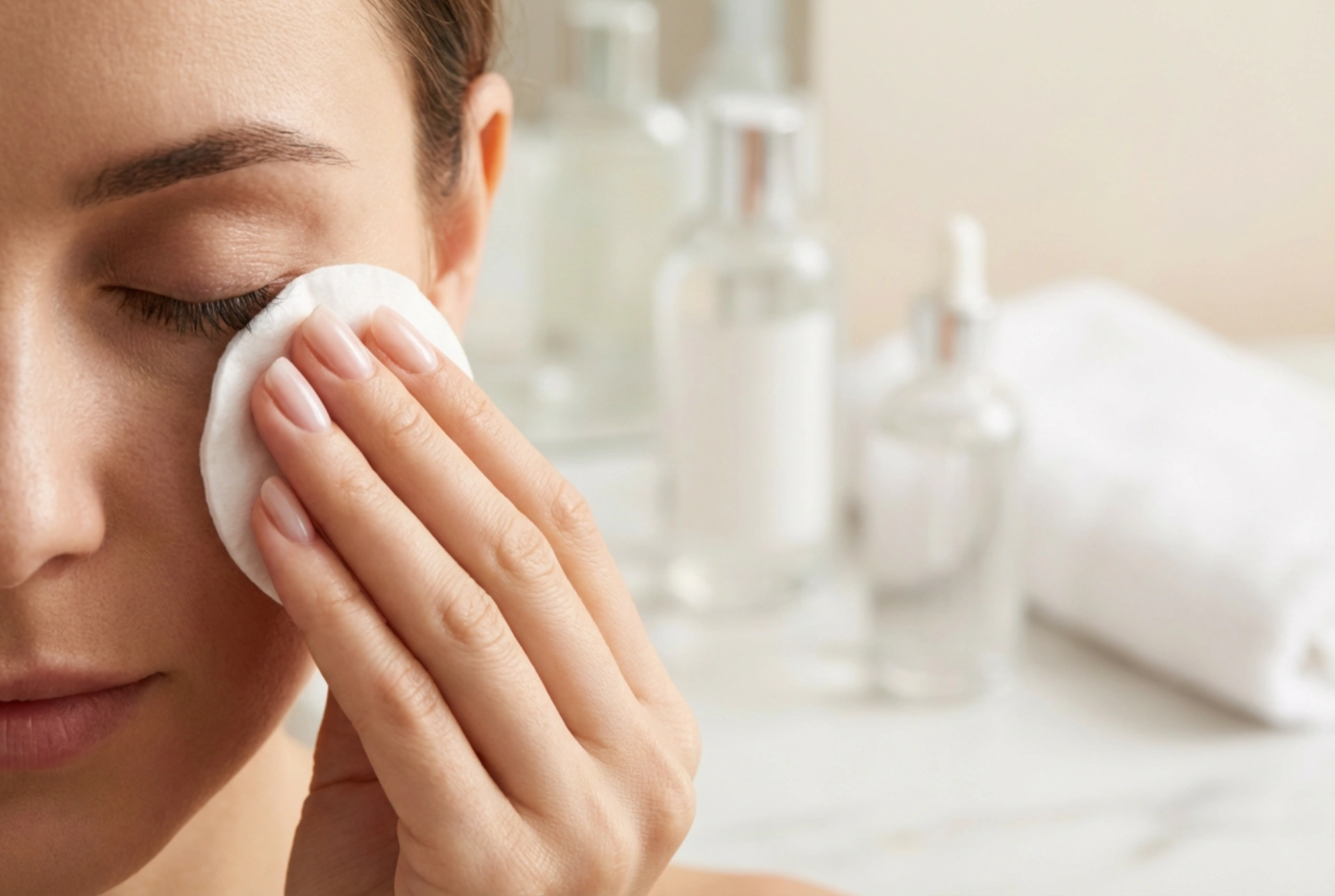 Sådan fjerner du makeup med makeupfjerner uden at gnide huden