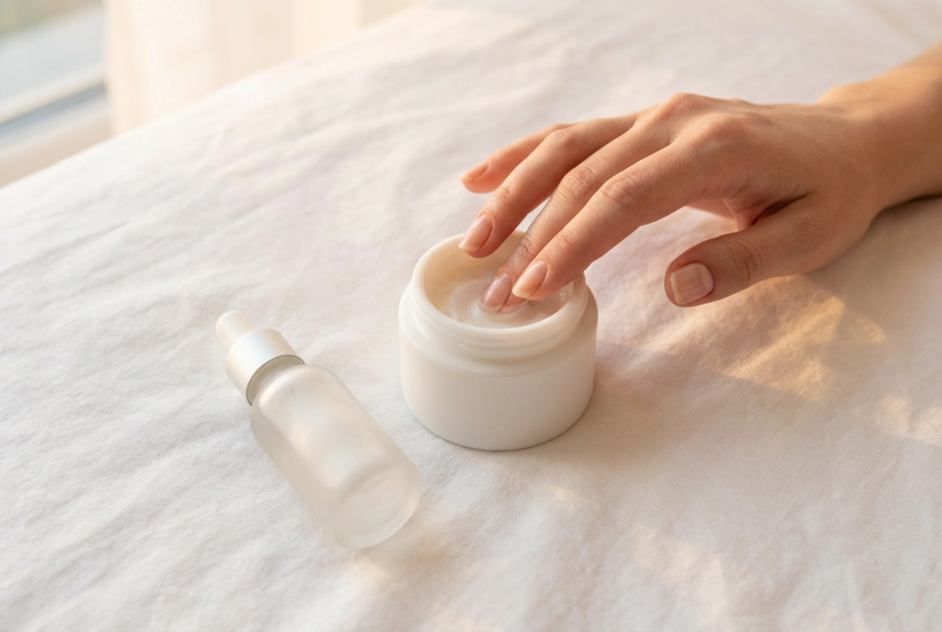 Fugtgivende natcreme: Sådan vælger, påfører og kombinerer du den med serum