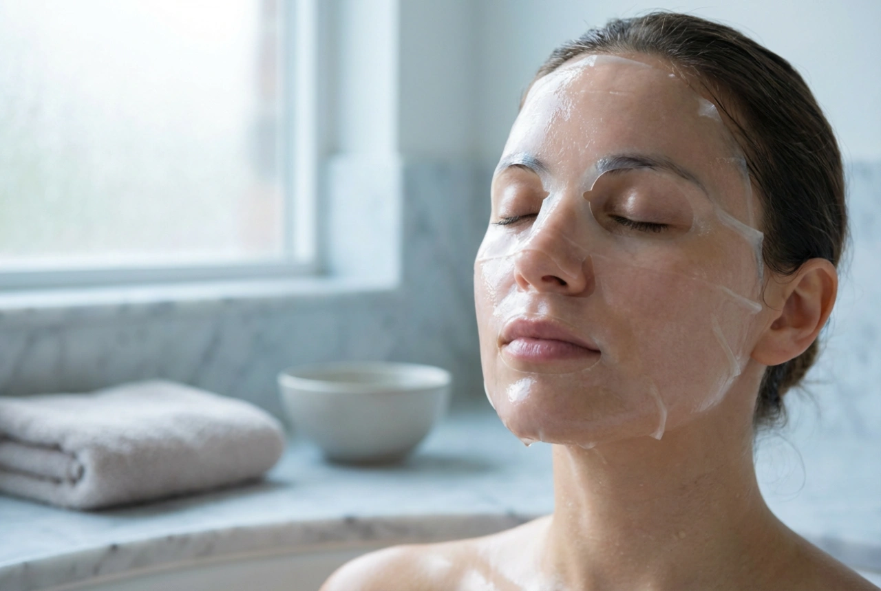 Hydrogel ansigtsmaske: Afkøling, pasform og virkningstid