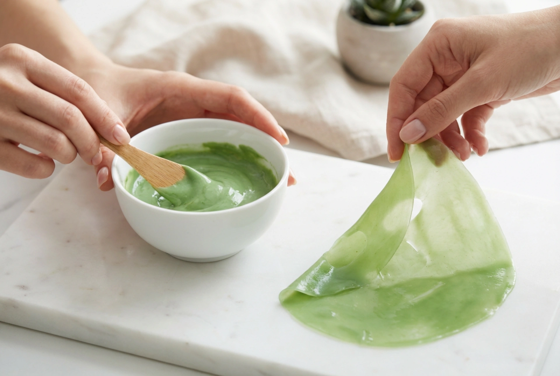 Alge ansigtsmaske: Sådan blander, påfører og fjerner du den i ét stykke