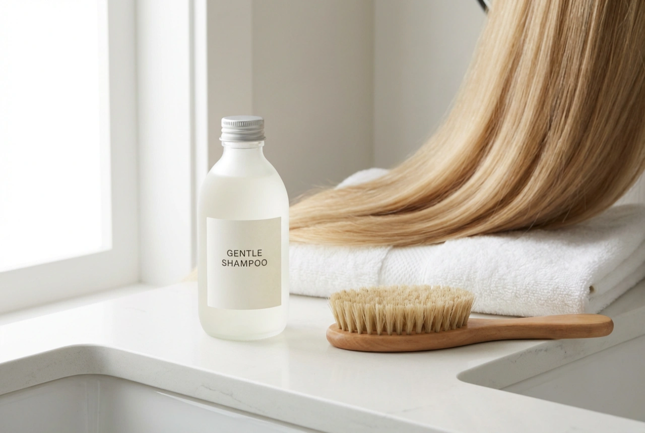 Efter keratinbehandling: Skånsom hårvask og valg af den rette shampoo