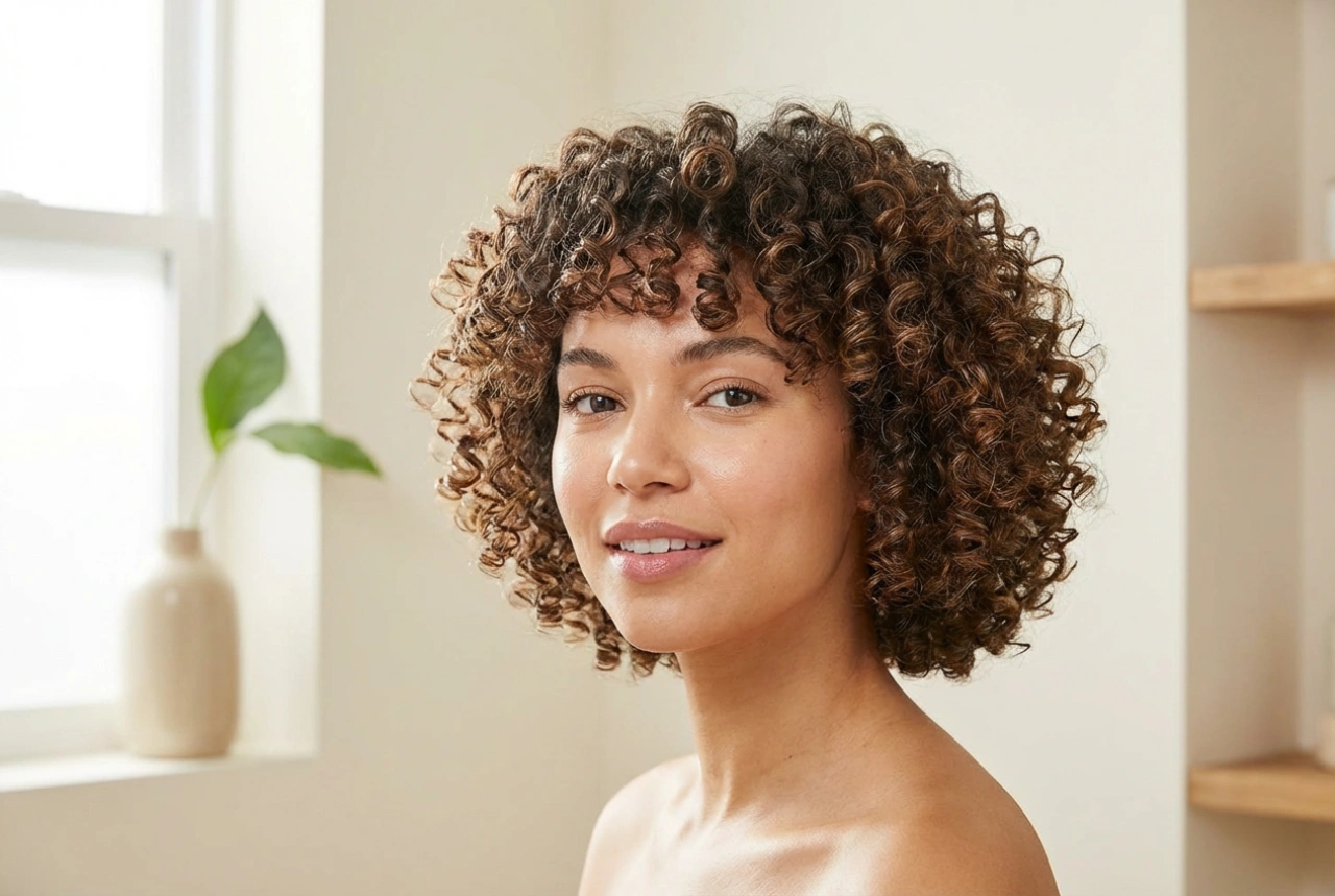Kort krøllet hår: Definition af krøller, krusfri styling og holdbarhed