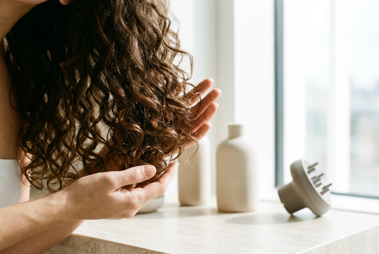 Styling af krøllet hår uden krus: teknikker, produkter og skånsom tørring
