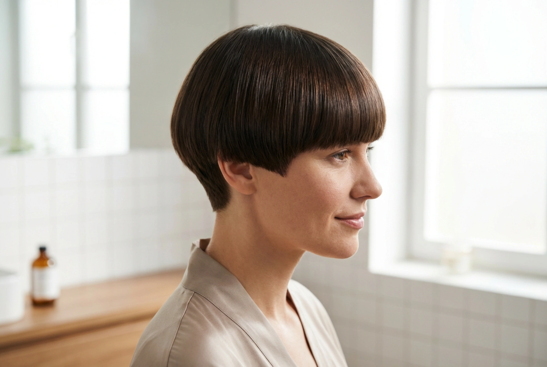 Bowl cut til kvinder: Glat styling og volumenkontrol