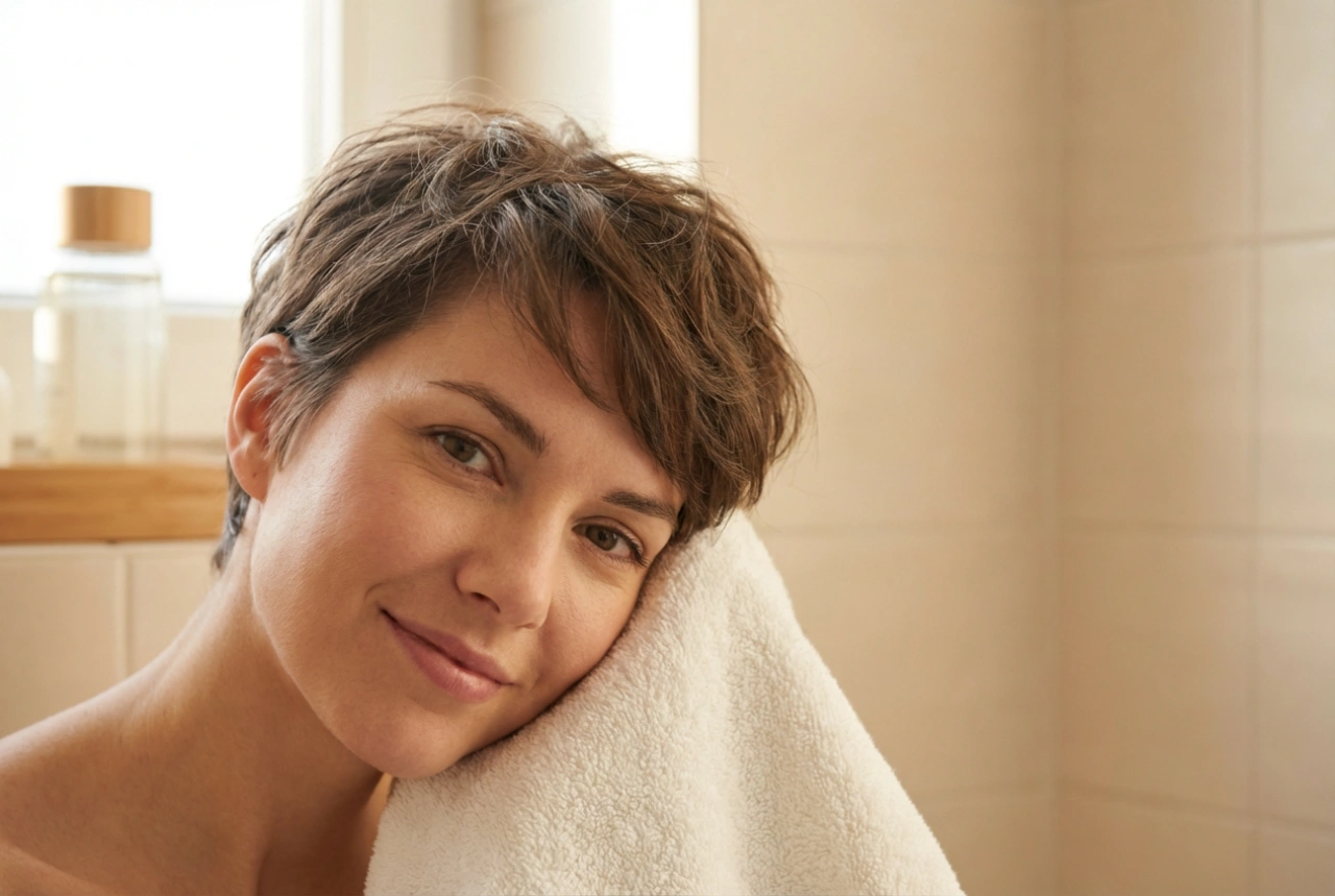 Minimalisme uden kedsomhed: En kort frisure med en blød finish