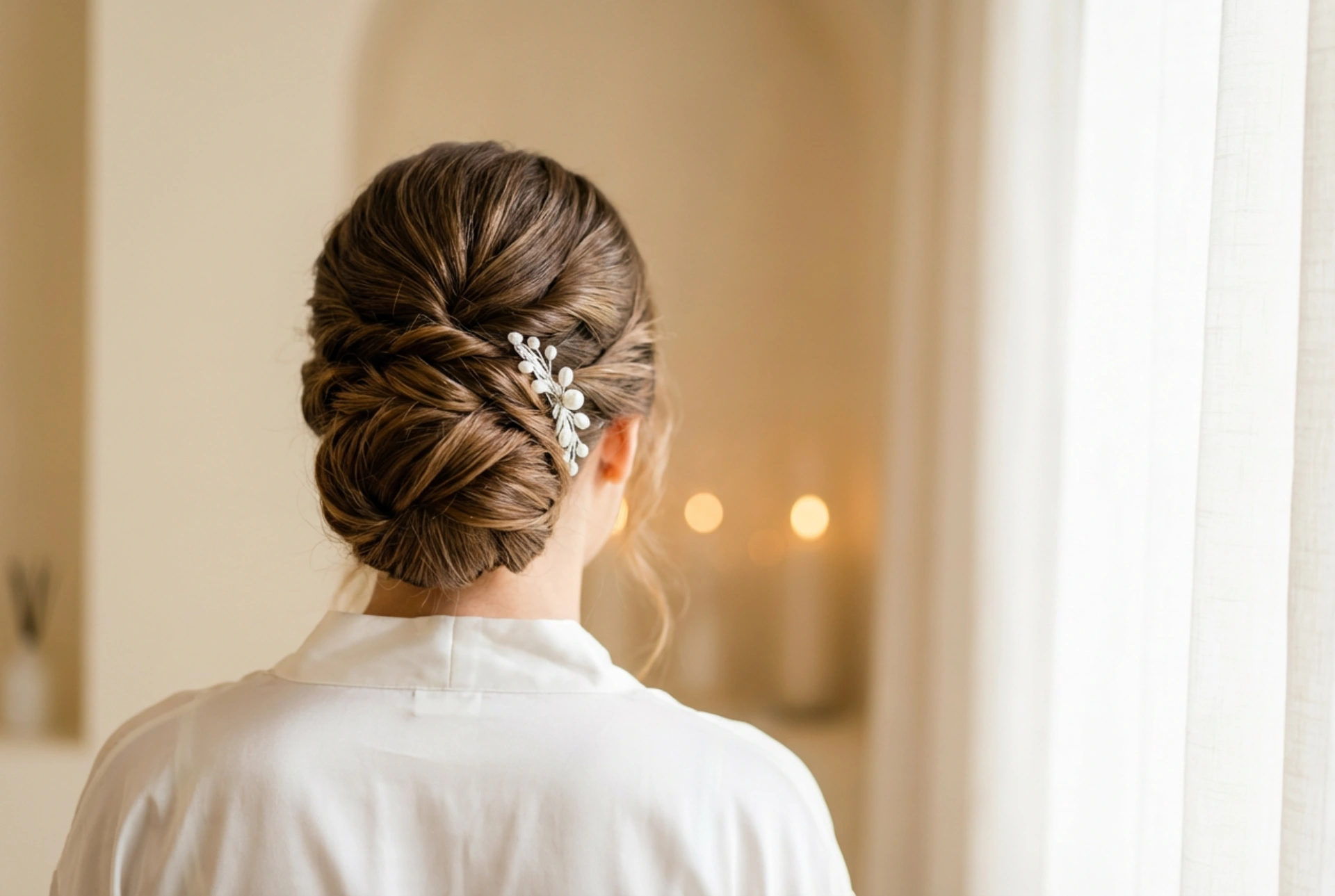 Frisure til langt hår til bryllup: elegant opsætning trin for trin