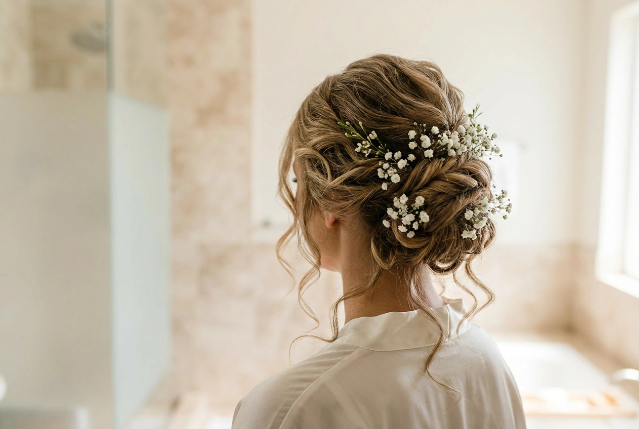 Bryllupsskønhed med lange lokker: brudefrisurer til langt hår