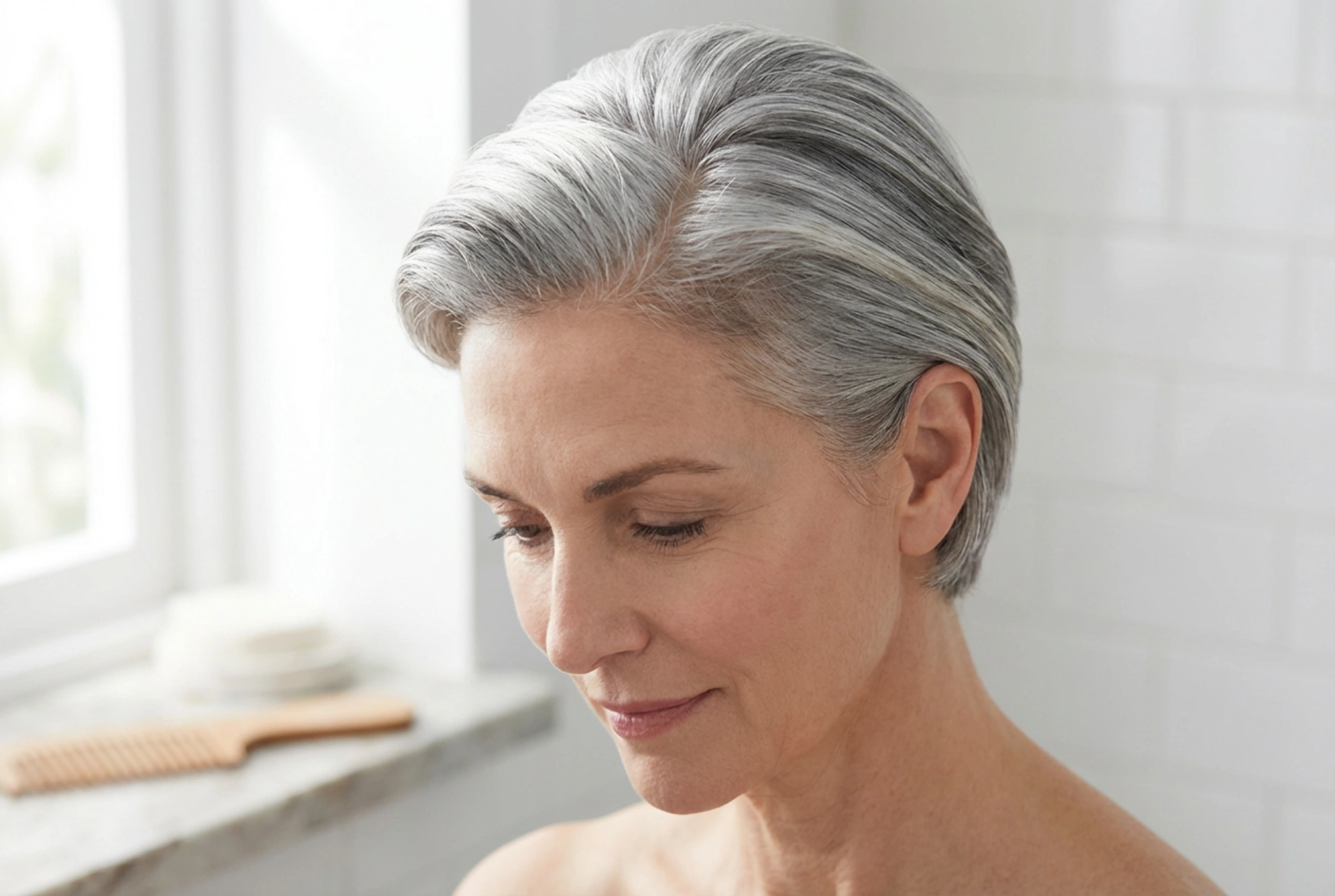 Kort gråt hår: Sådan fremhæver du glansen og styler det elegant