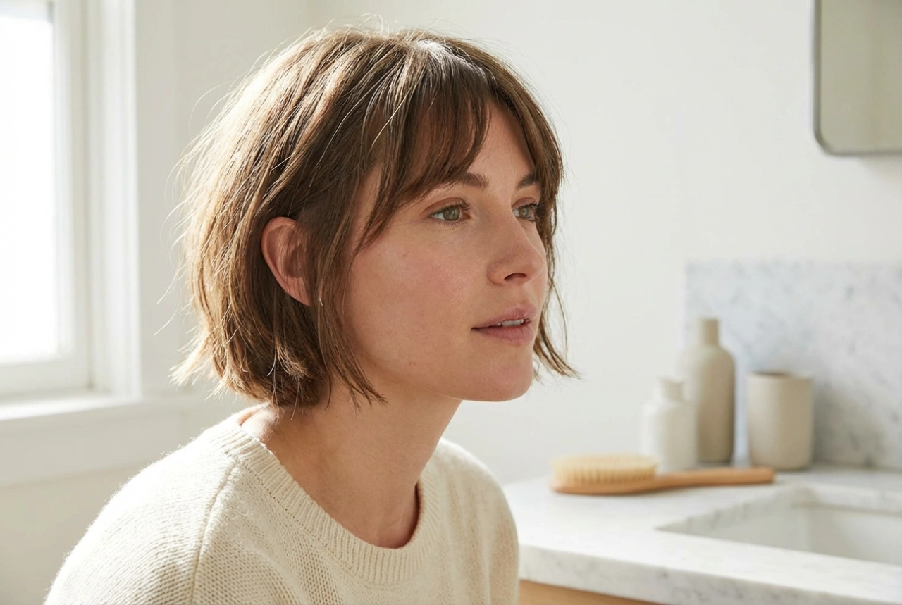 Kort frisure med pandehår: Sådan styler og fikserer du den