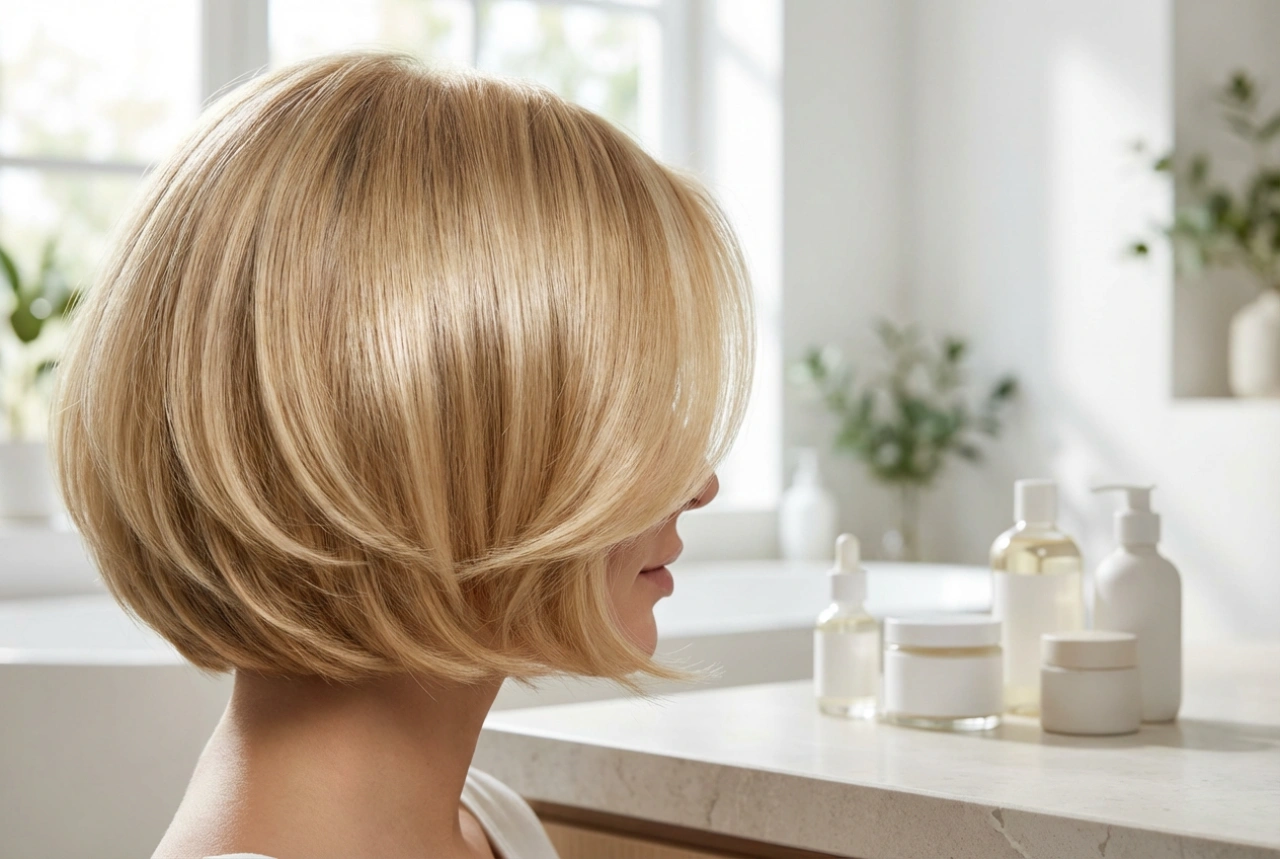 Kort blond bob: Sådan tilføjer du glans og volumen uden at skade håret