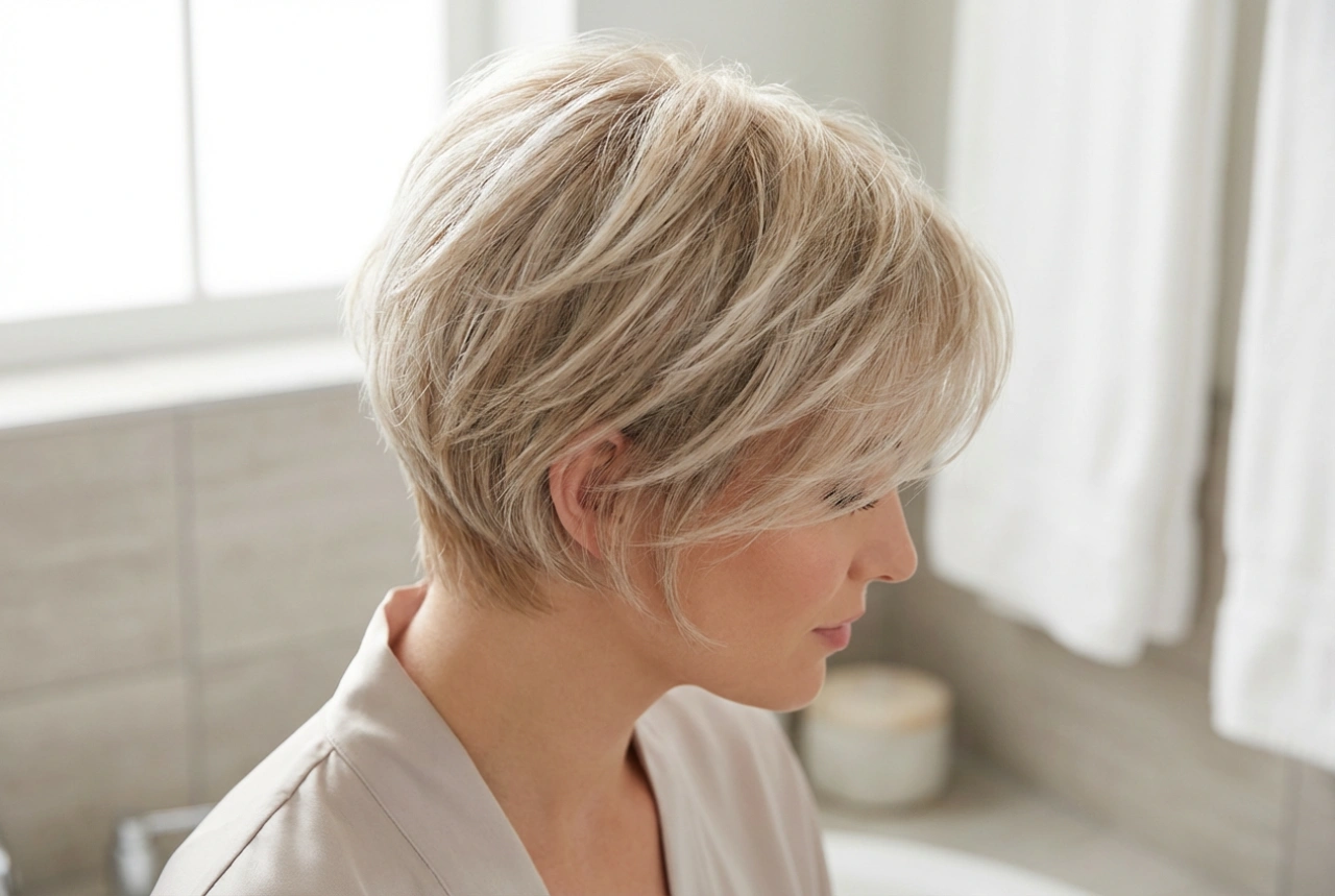 Kort etageklippet hår: Sådan tørrer og styler du det for at tilføje volumen