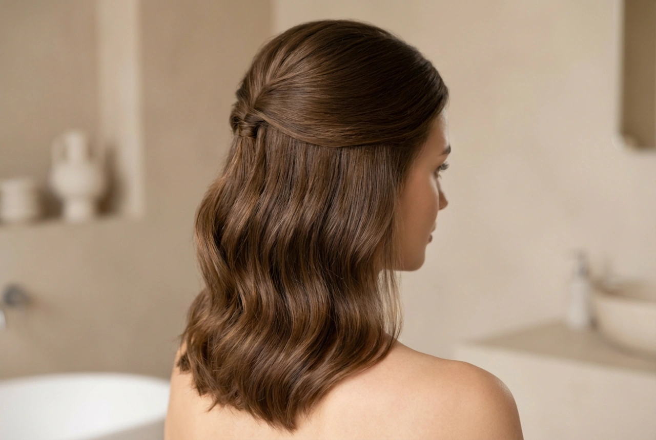 Frisurer til mellemlangt hår: glatning, bølger og halvopsætninger