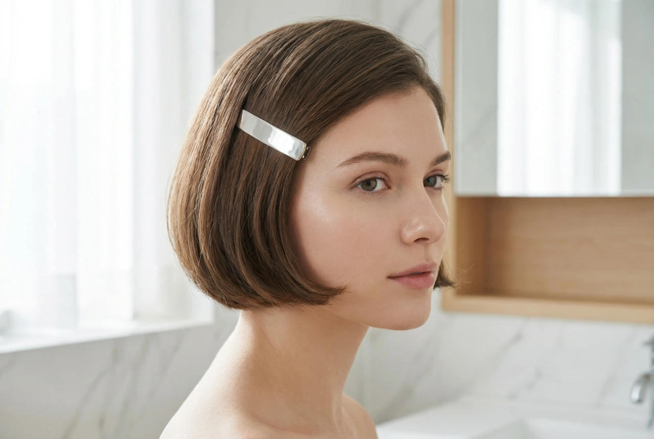 Styling af en meget kort bob: volumen, glathed og accessories