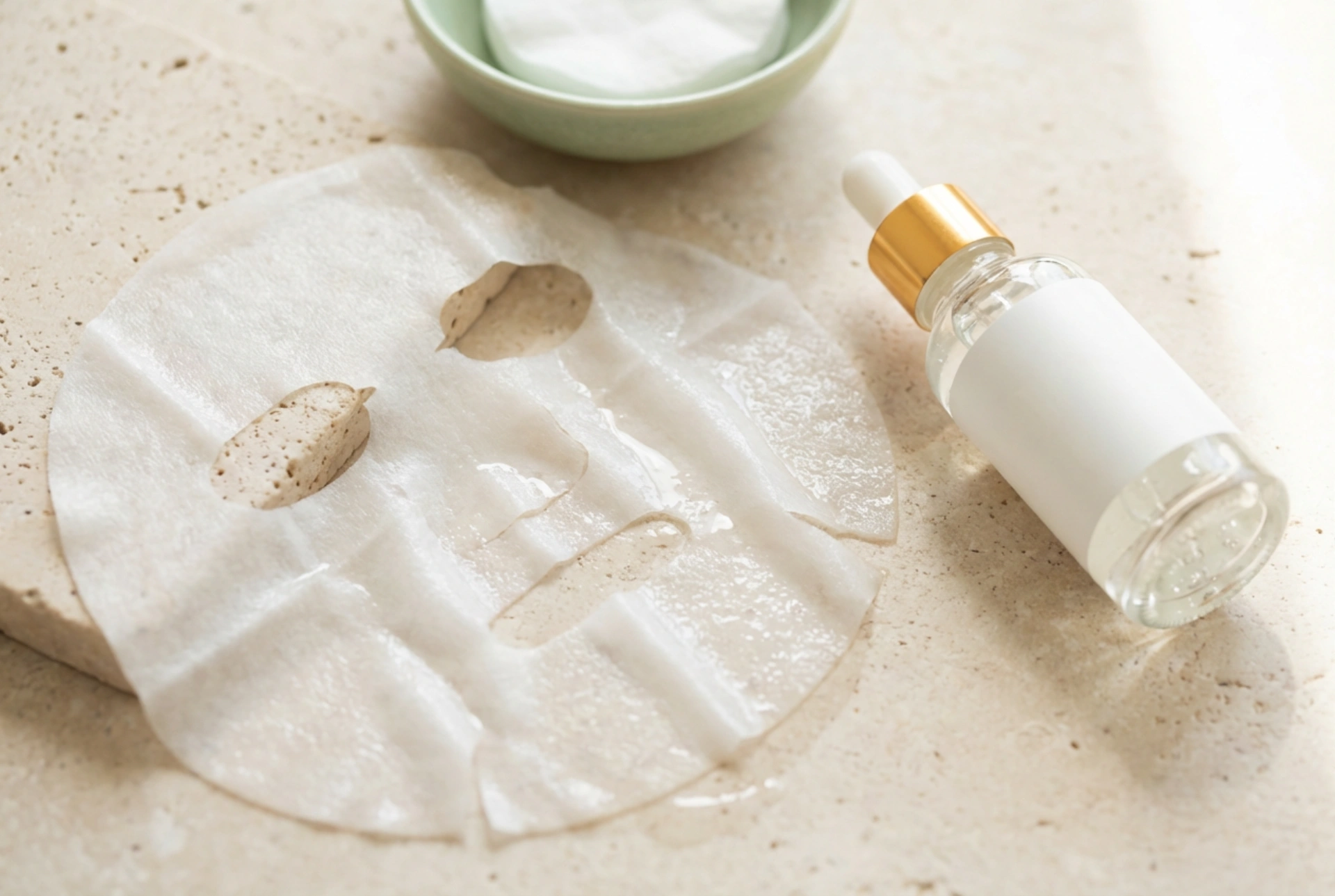 Sheet masks til ansigtet: påføring, tid og brug af essens