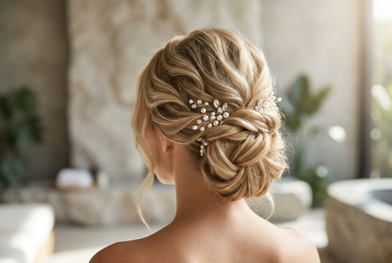 Opsatte krøller til et bryllup: elegante frisurer trin for trin