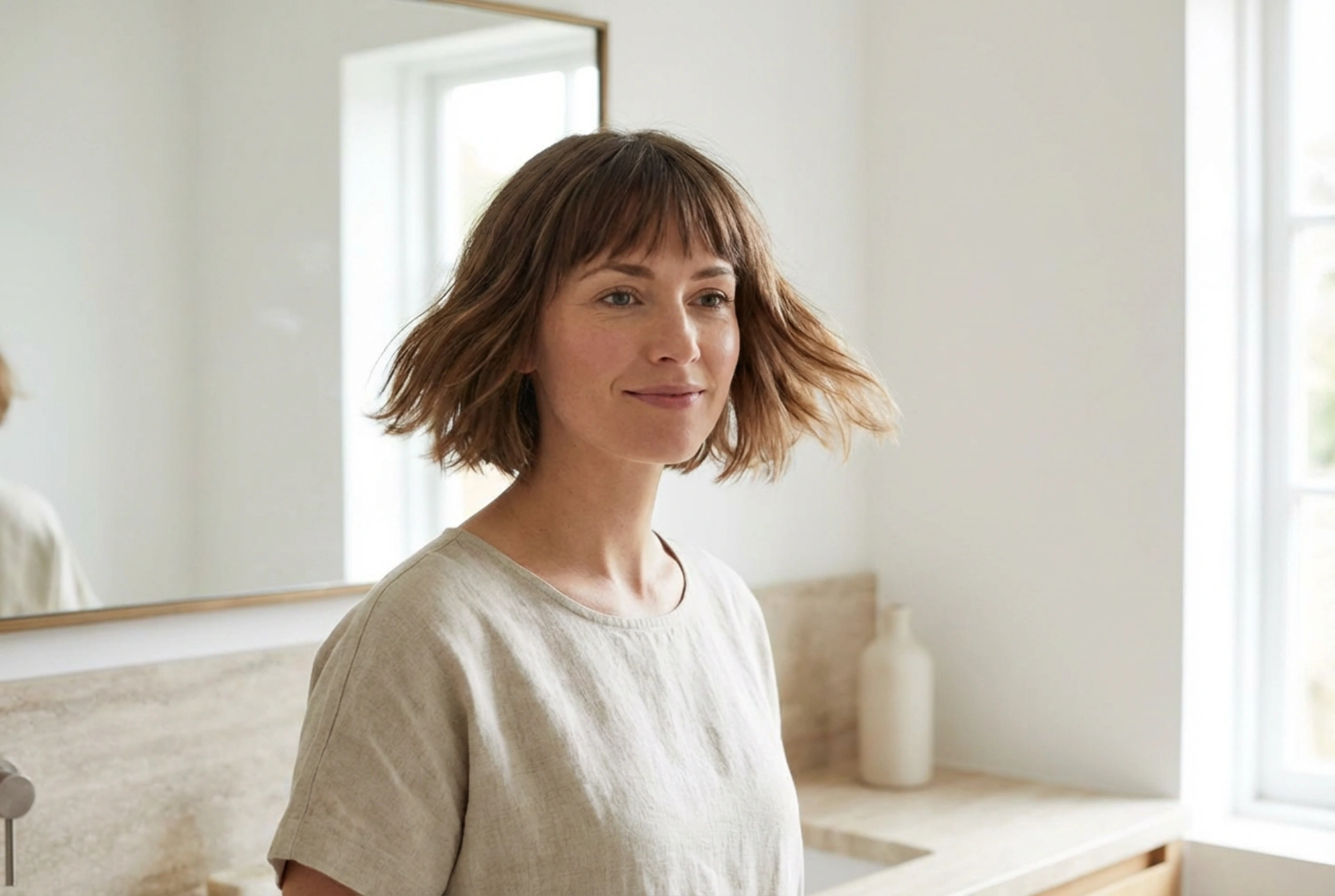 Kort hår og frisurer med pandehår: Hurtig hverdagsstyling