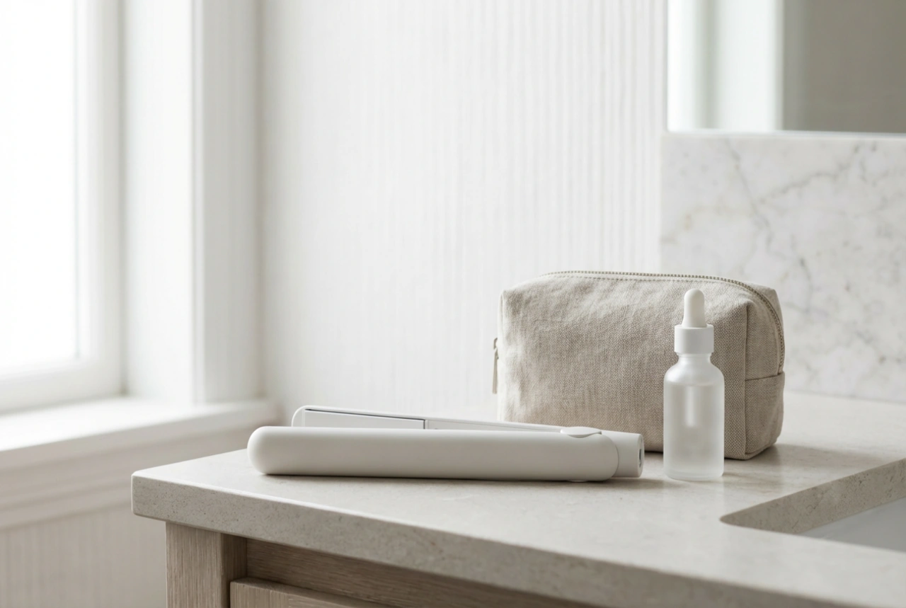 Mini-glattejern: Styling af korte lokker og pandehår, og sikkerhed på rejsen