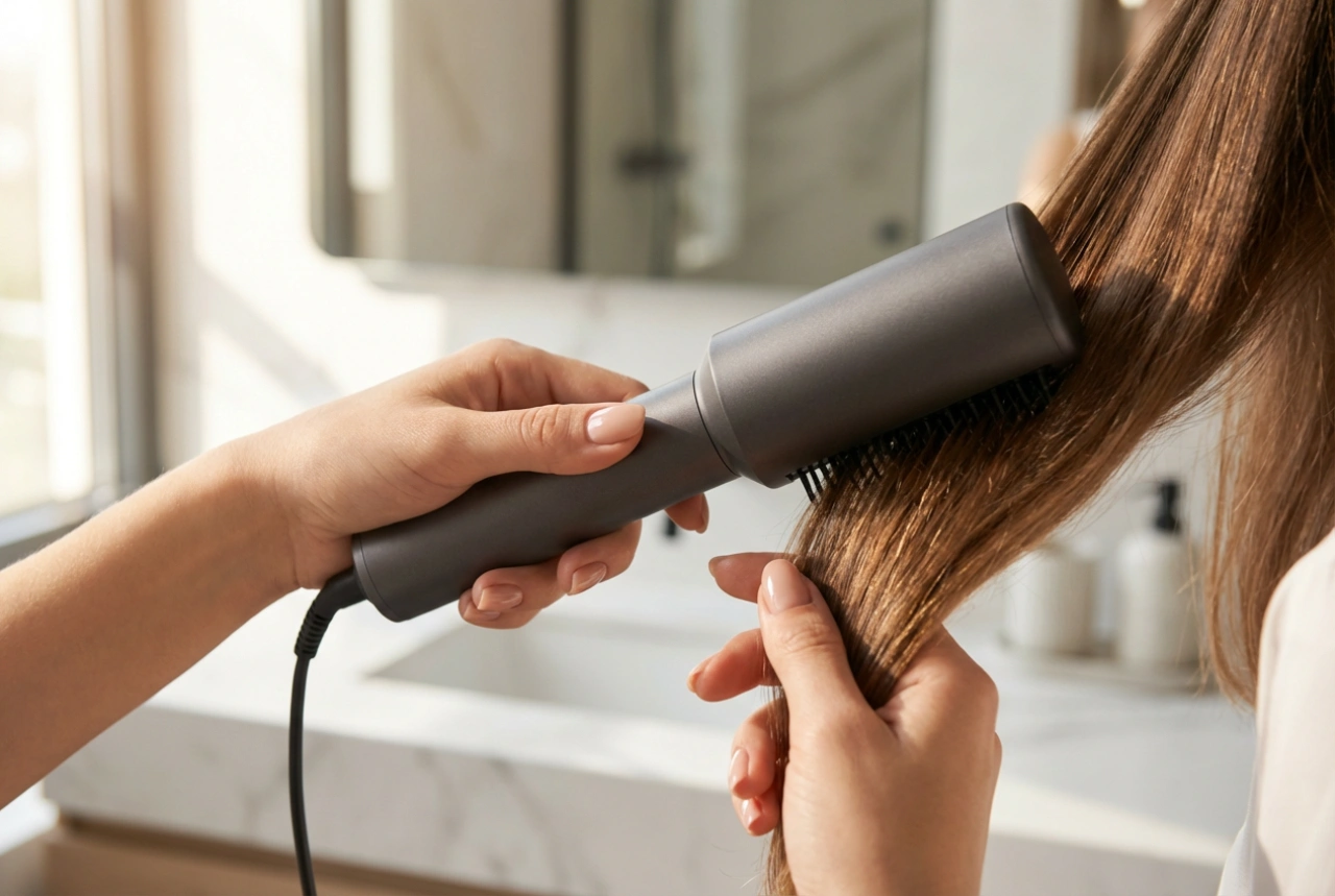 Hårtørrer-børste: Sådan styler du dit hår, mens du tørrer det, trin for trin