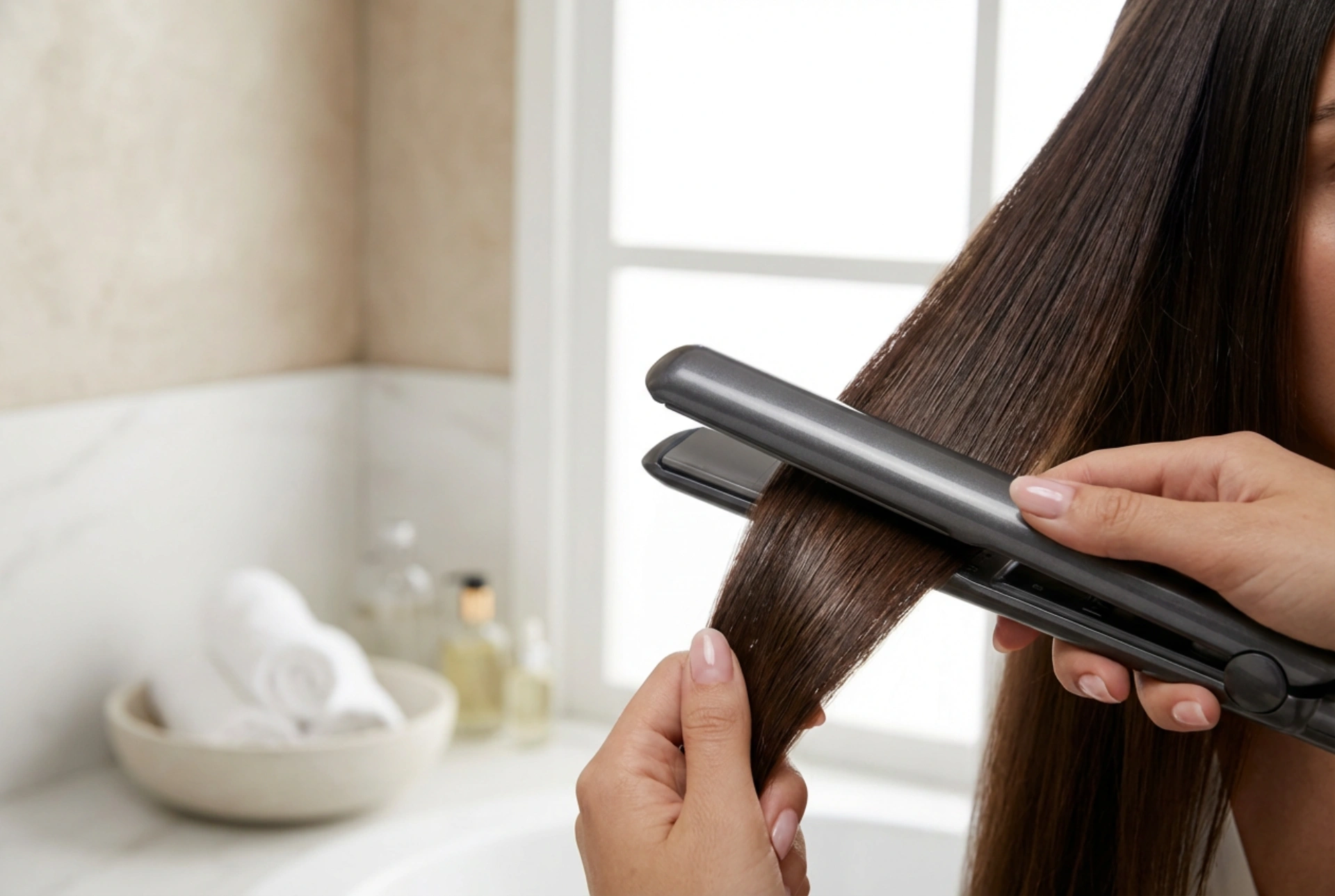 Titanium glattejern med ionisering: glat hår og en varig effekt derhjemme