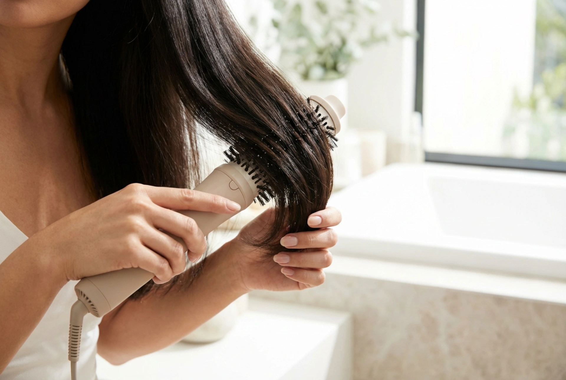 Roterende føntørrer: Styling med rotation trin for trin