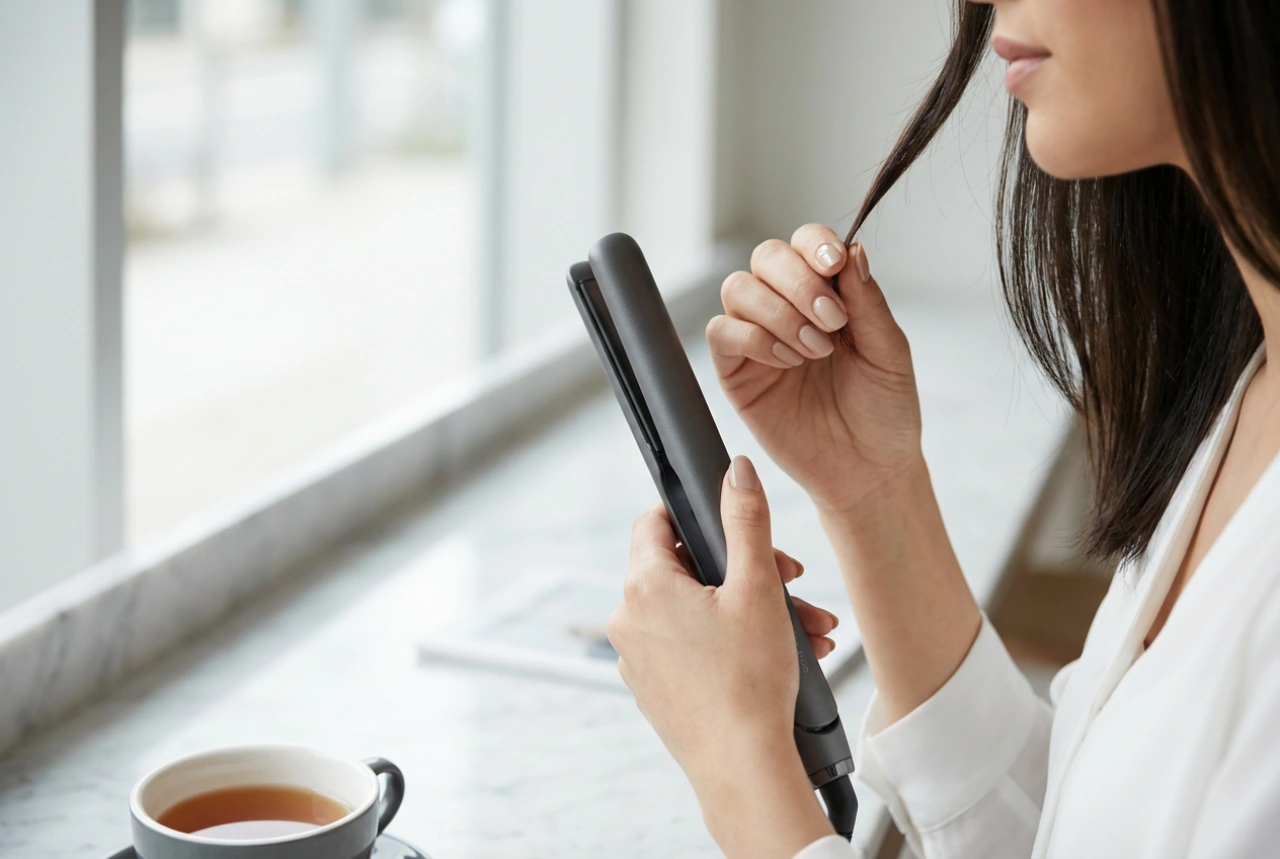 Bærbart glattejern: hurtige hår-touch-ups på farten