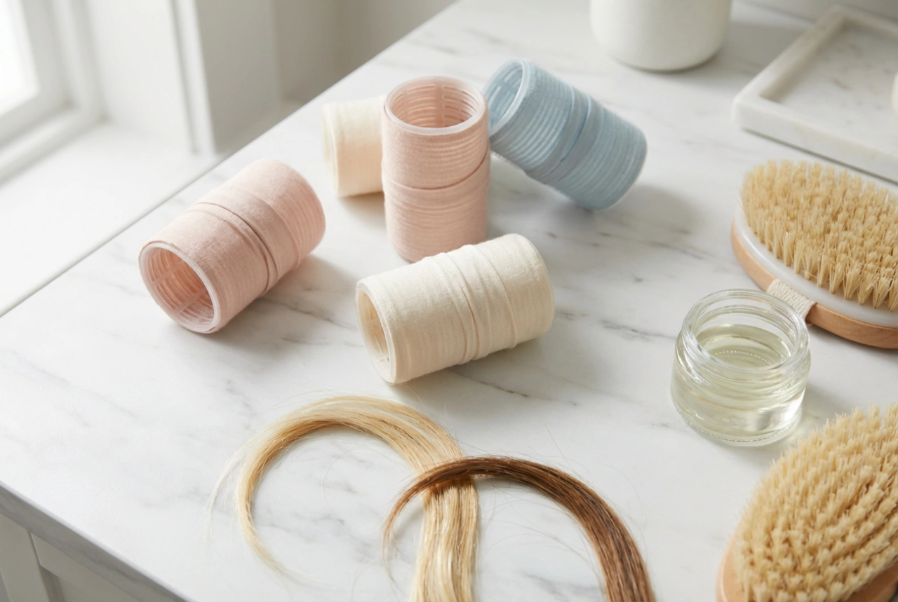 Brede hårruller: bølger og volumen uden høj varme