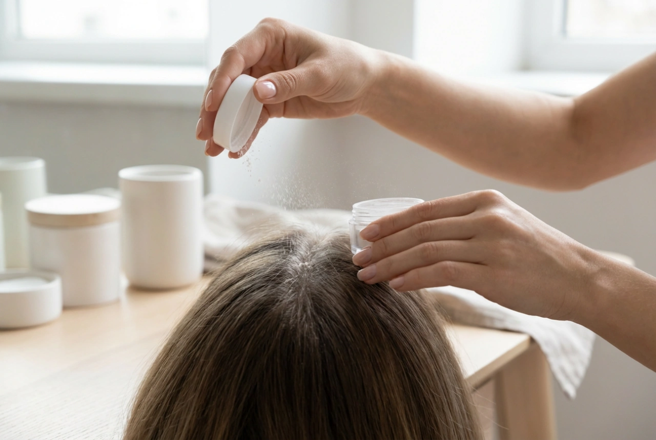Hårpudder til volumen: Præcis påføring trin for trin