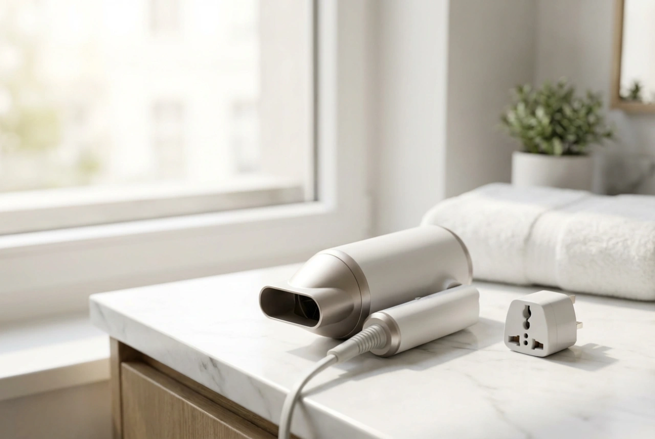 Rejsehårtørrer: Smart foldning, adaptere og teknik