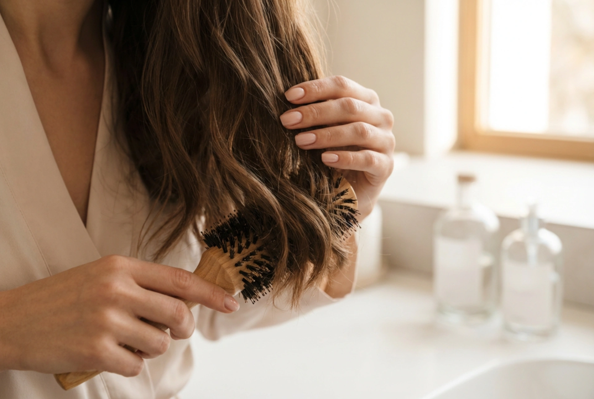 Etageklippet hår til skuldrene: daglig styling trin for trin