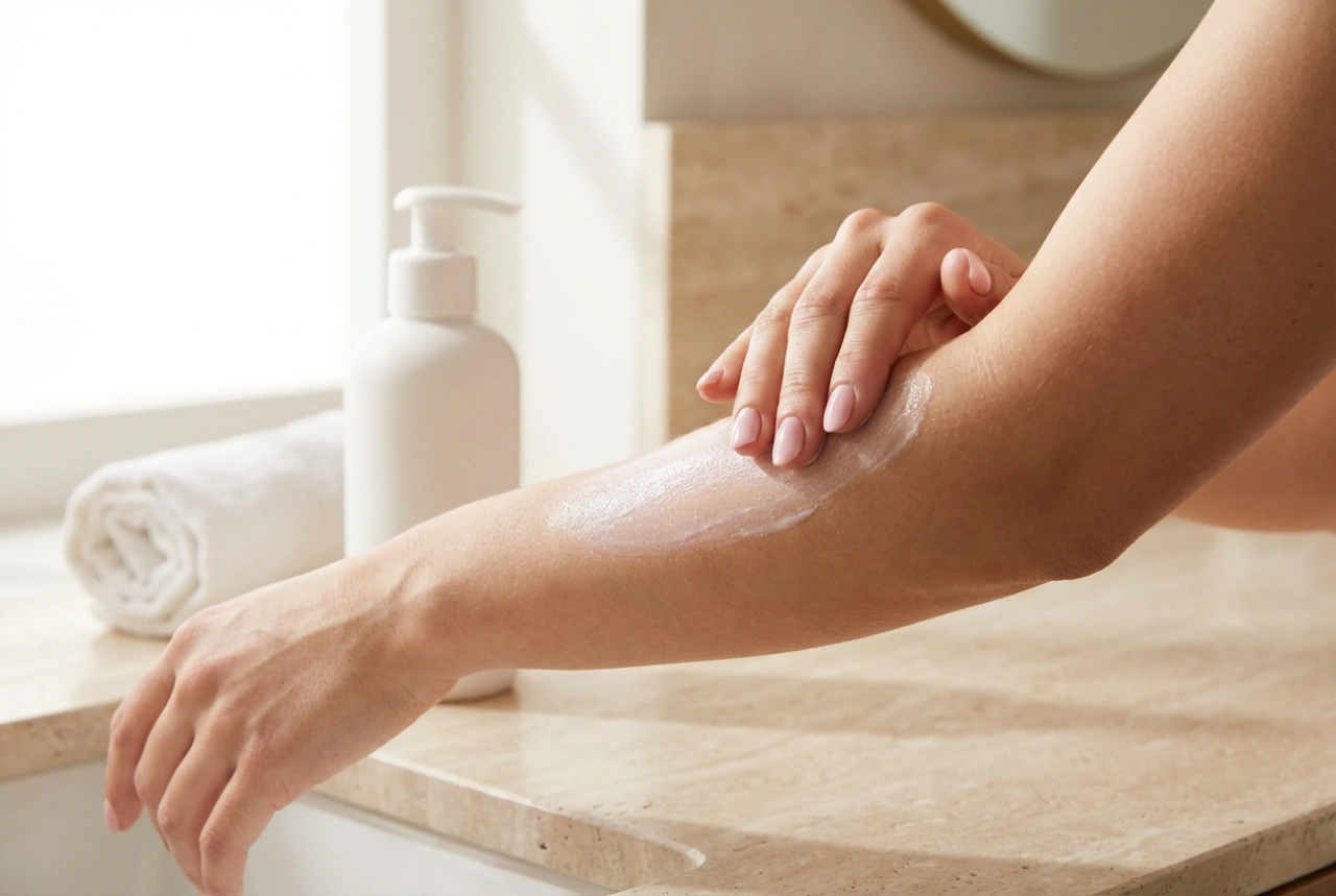 Skinnende partikler i hudplejen: bodylotion med glimmer og nem anvendelse
