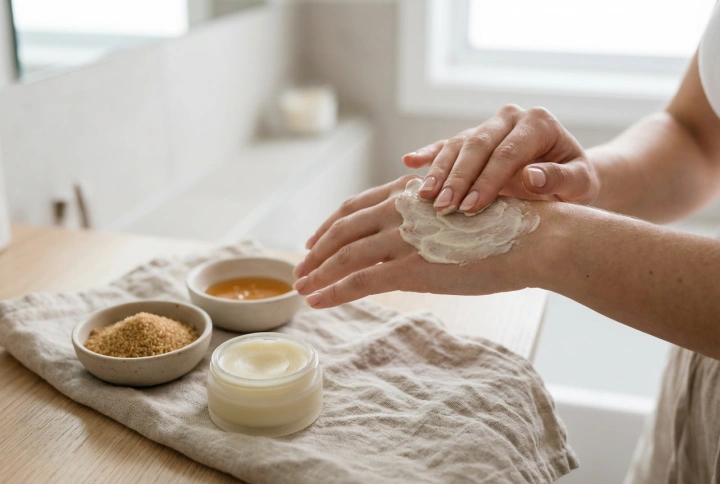 Hjemmemidler mod meget tørre hænder: peeling, maske og okklusion
