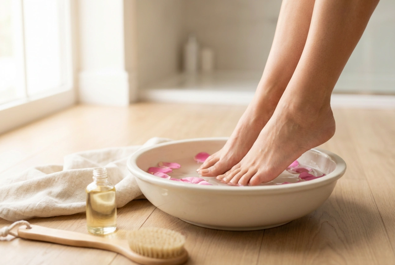 Afslapning for fødderne derhjemme: hjemmespa for fødderne trin for trin