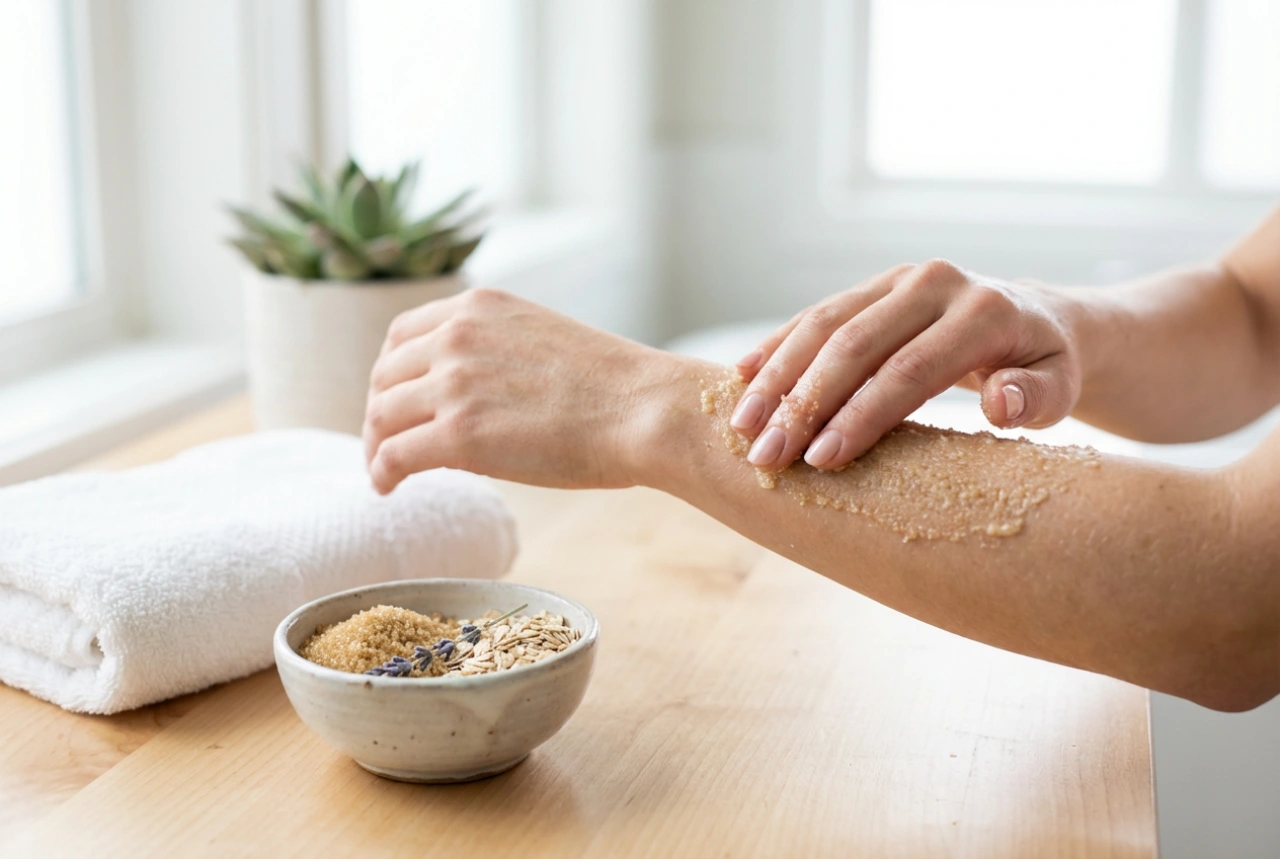 Skånsom håndpeeling derhjemme: forberedelse af huden og massage