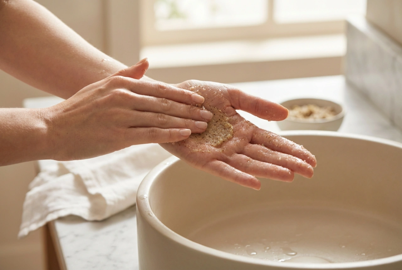 Hurtig håndpeeling: Hjemmelavede ingredienser og massageteknik