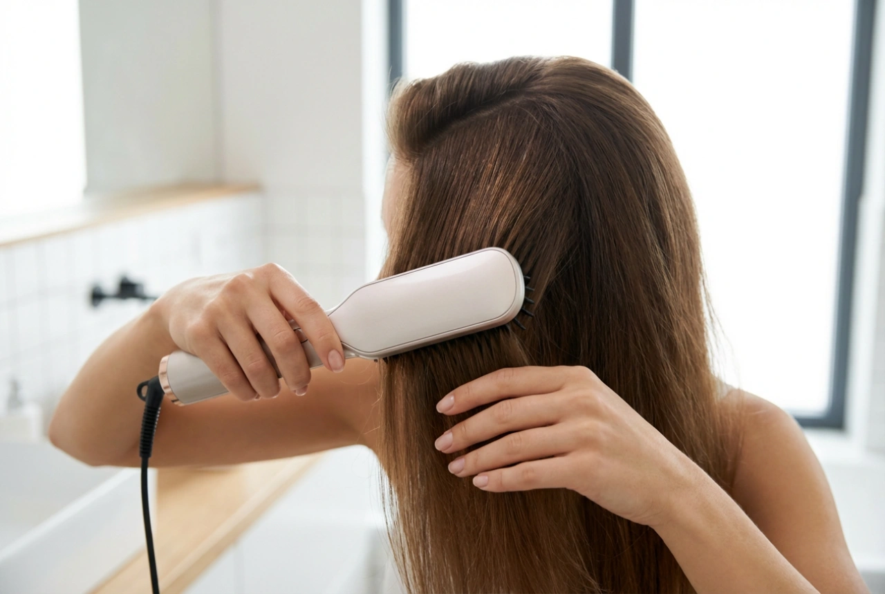 Varmluftbørste fra bunden: Styling, volumen ved rødderne og lukning af hårets skællag
