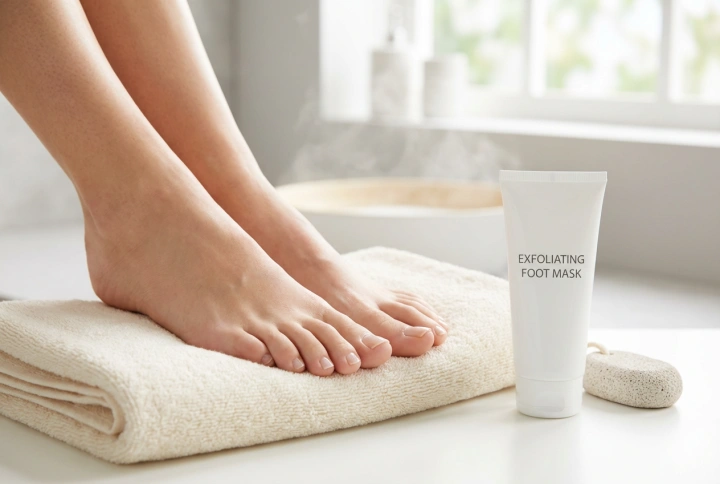 Eksfolierende fodmaske: Sikker brug til hjemmepedicure