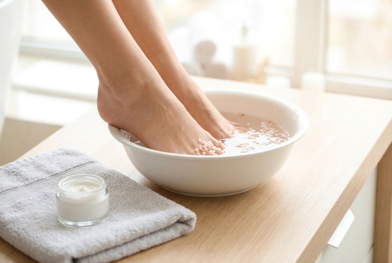 Fodbadesalt: kompres, fodbad og pleje efter behandlingen