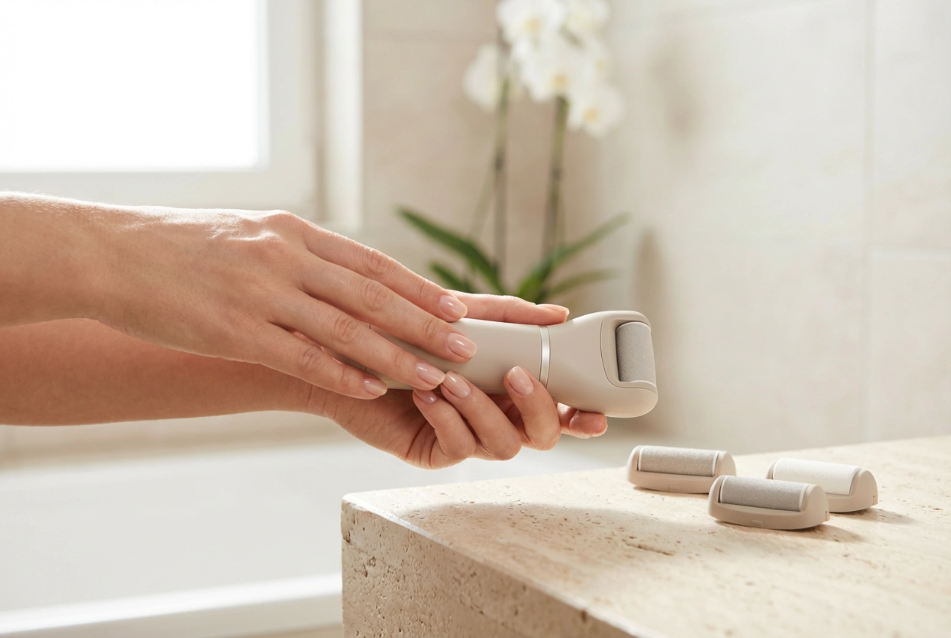 Elektrisk fodfil: indstillinger, udskiftning af ruller og sikker brug