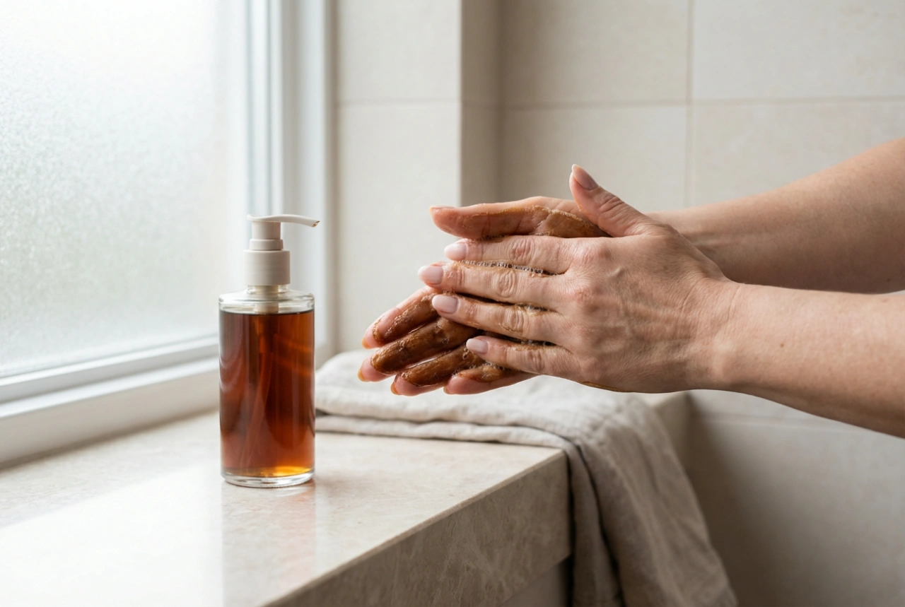 Flydende sort sæbe: Sådan skummer, bruger og beskytter du huden på dine hænder
