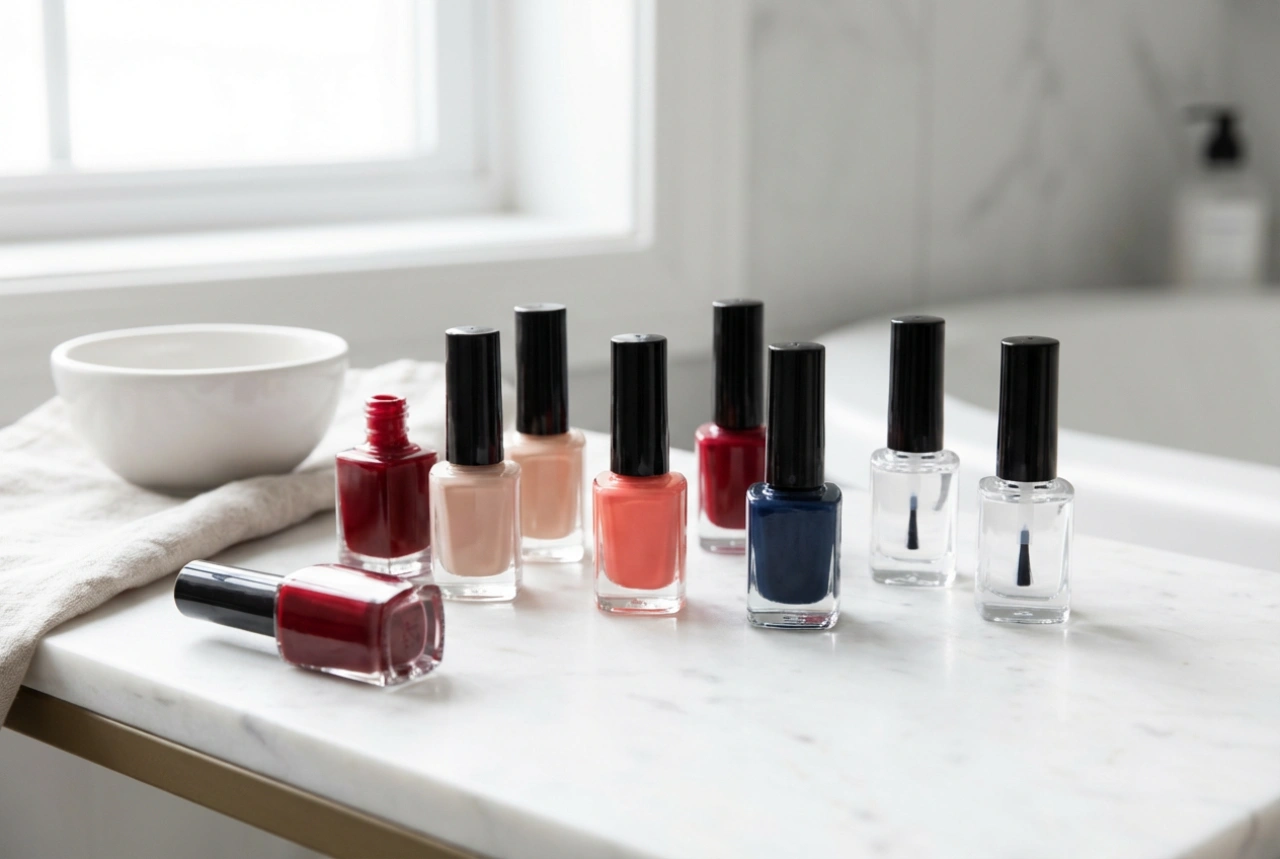 Neglelak sæt: Sådan sammensætter du farver, basecoats og topcoats
