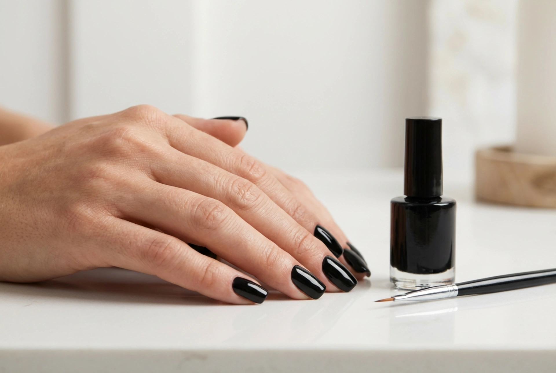 Sorte hybridnegle: uden at oversvømme neglebånd, forberedelse og påføring