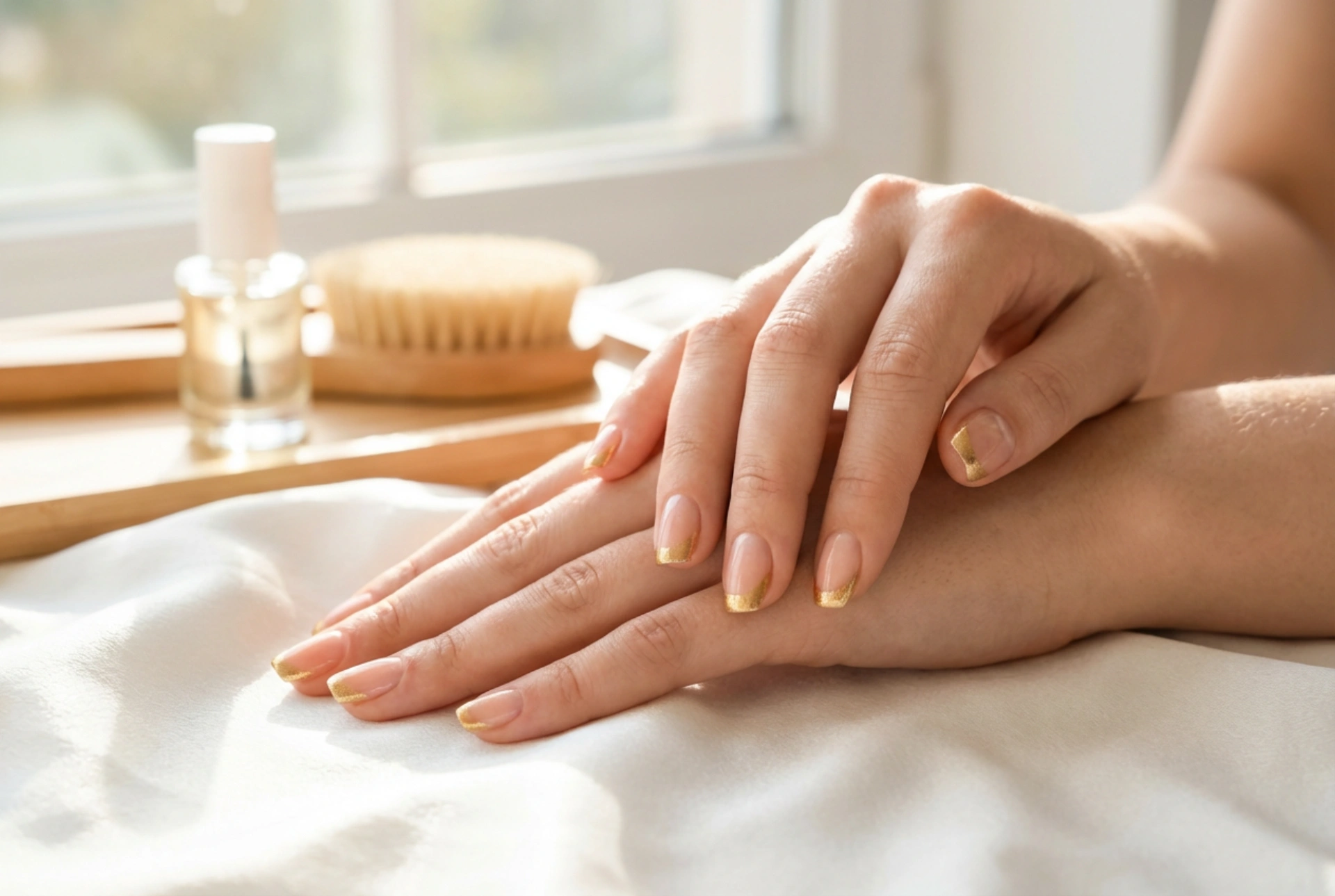 Guld French Manicure: Sådan Vælger du den Rigtige Nuance og Maler Smilelinjen