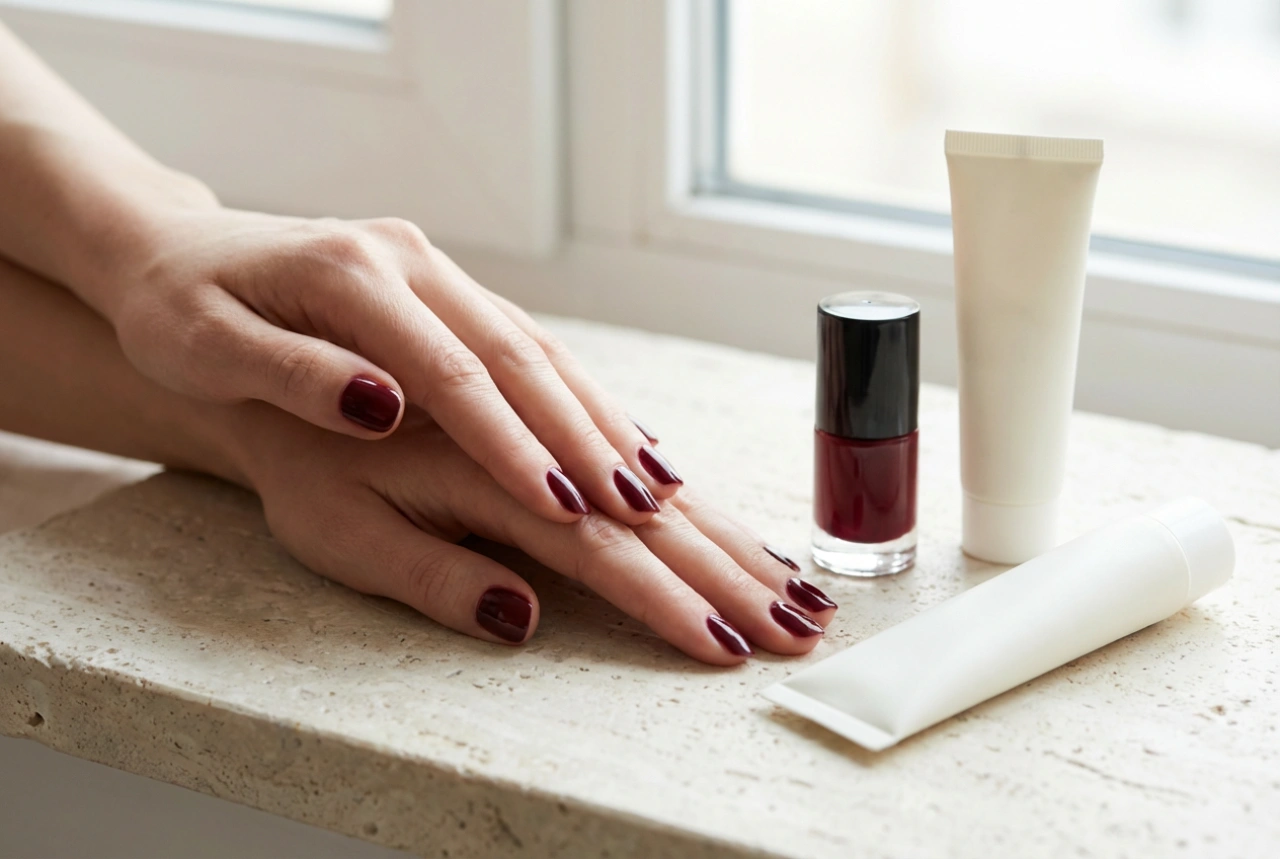 Bordeaux Manicure: Perfekt Dækning, Glans og Pleje