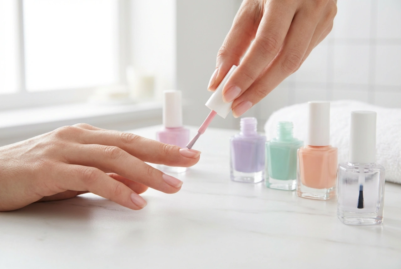 Pastel manicure trin for trin: Valg af nuancer, påføring uden striber og topcoat
