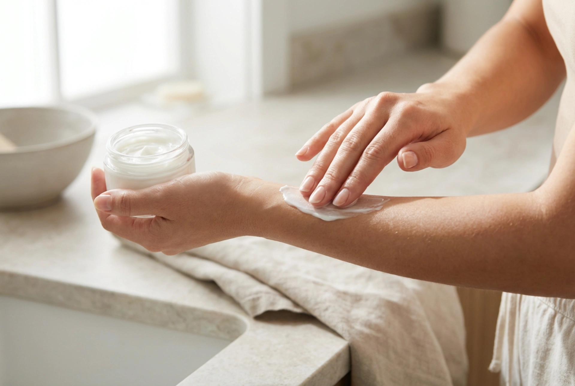 Retinol i hudpleje: bodylotion med retinol og skånsom påføring