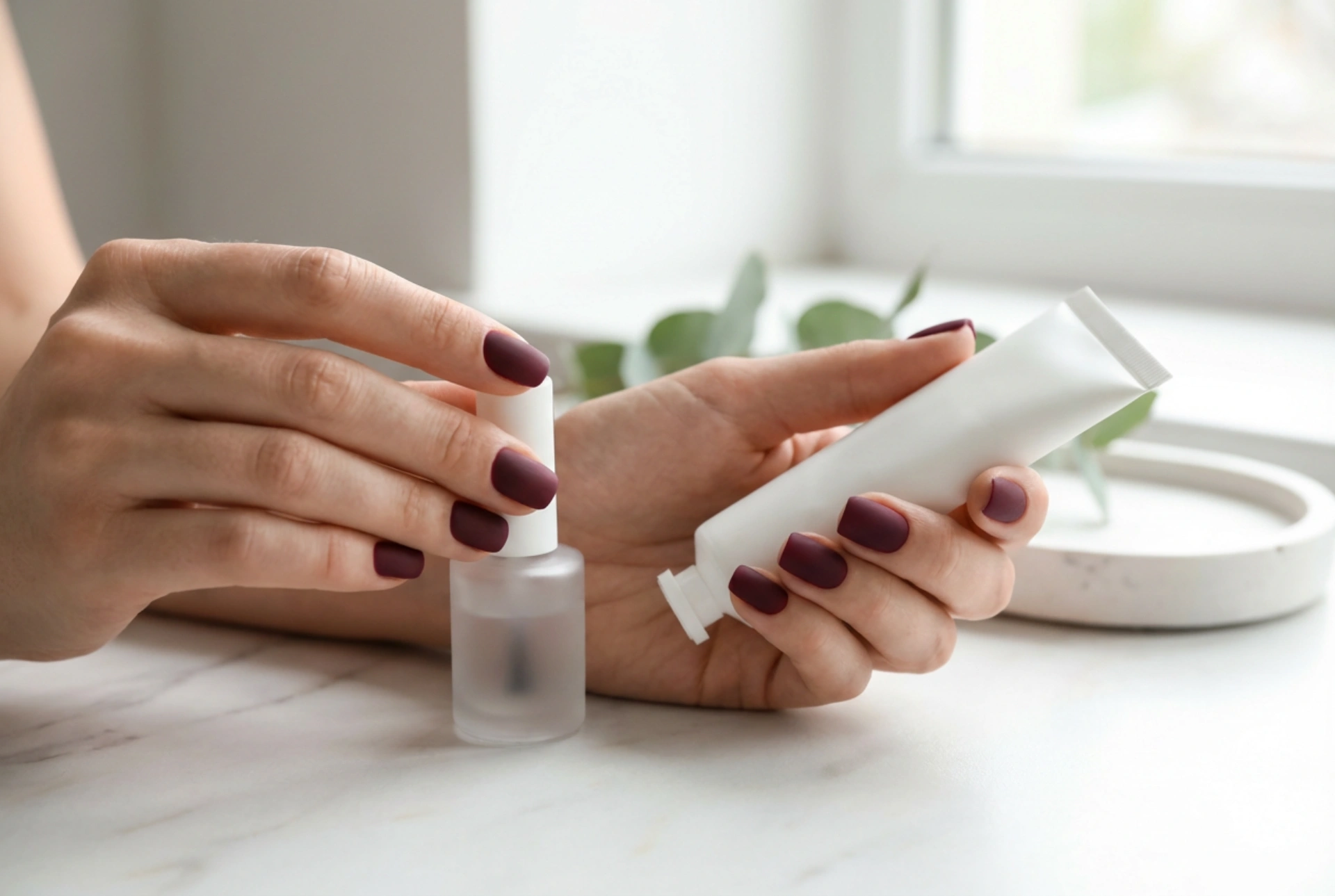 Matte Bordeaux Negle: Glat Base, Valg af Topcoat og Pleje efter Lakering