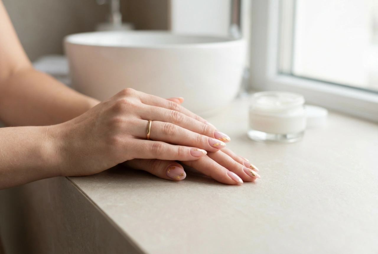 Lyserøde negle med guld: Elegante detaljer trin for trin