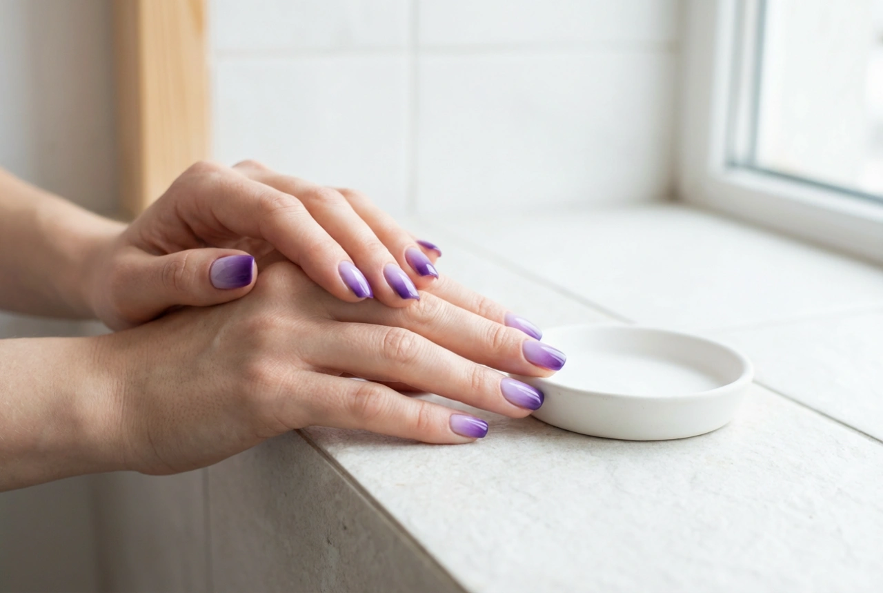 Lilla ombre negle: Fra valg af nuancer til trin-for-trin toning