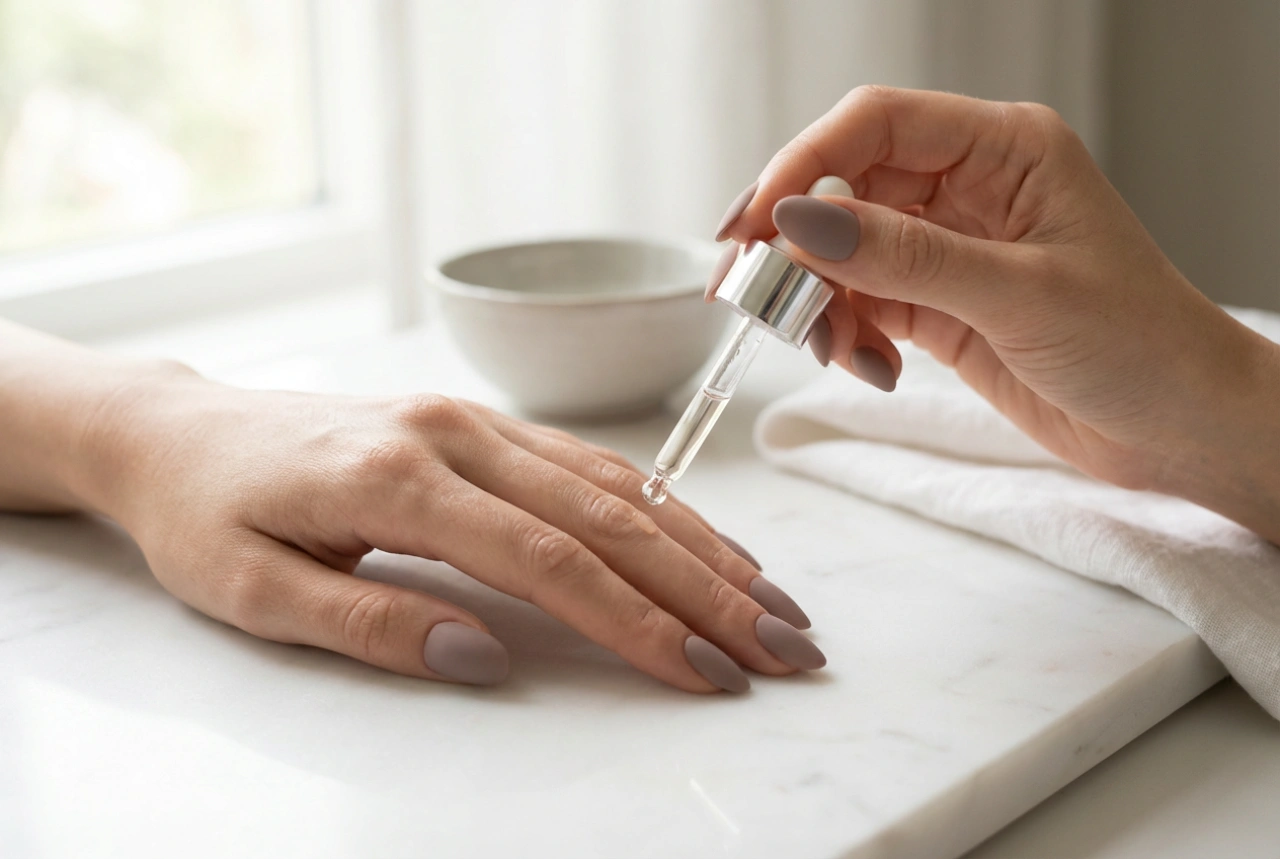 Matte hybridnegle trin for trin: mat topcoat, hærdning og pleje