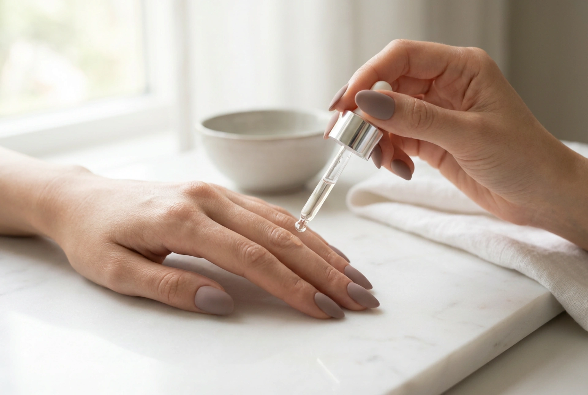 Matte hybridnegle trin for trin: mat topcoat, hærdning og pleje